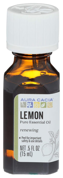 Aura Cacia  Essential Oil Lemon  1 Each  0.5 Oz