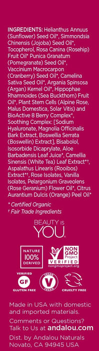 Andalou Naturals Moroccan Beauty Oil Sensitive 1000 Roses 1 Oz