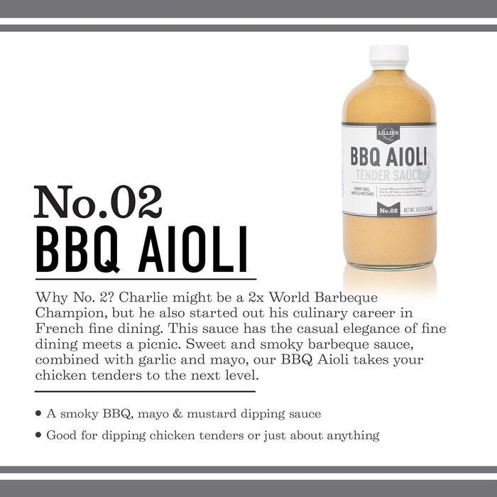 Lillie's Q BBQ Aioli Tender Sauce 16.5 fl