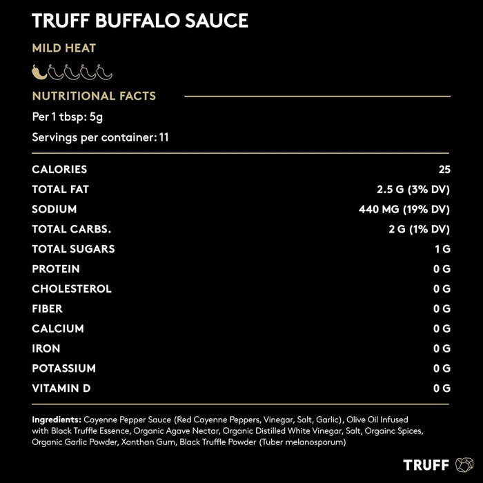 TRUFF Buffalo Sauce Gourmet Hot Sauce with Red Cayenne Peppers 6 oz