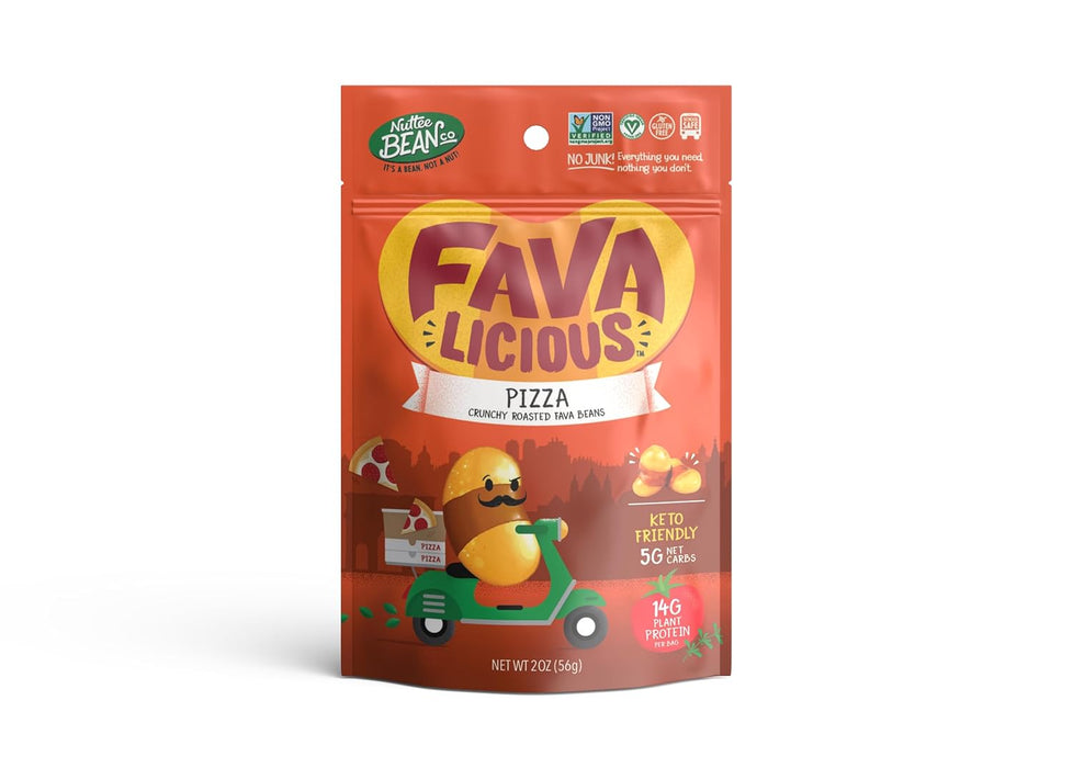 Favalicious Crunchy Roasted Fava Beans Pizza Flavor 2 OZ