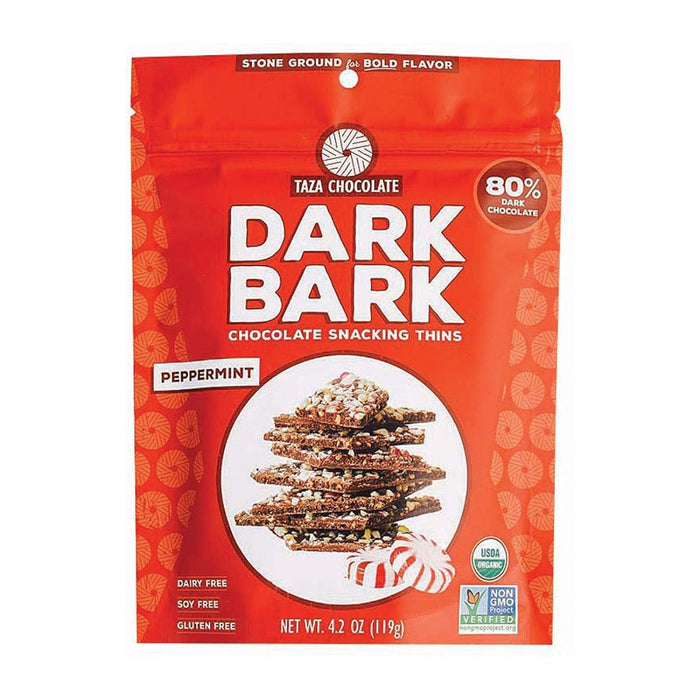 Taza Chocolate  Organic Dark Chocolate Peppermint Bark   4.2 Oz