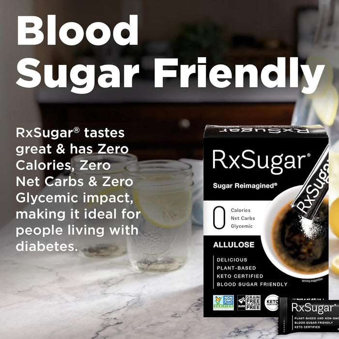 Rxsugar  Allulose Sugar 30 Sticks Pack  11 Oz