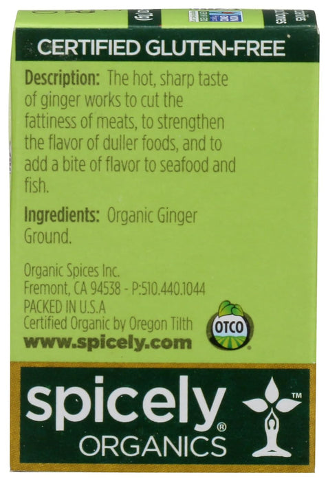 Spicely Organics  Organic Ginger Ground  .4 Oz