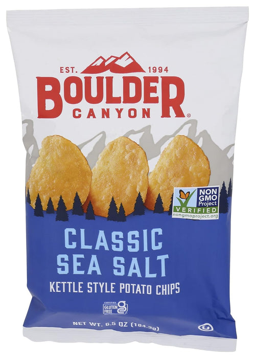 Boulder Canyon  Potato Chips Classic Sea Salt  6.5 Oz