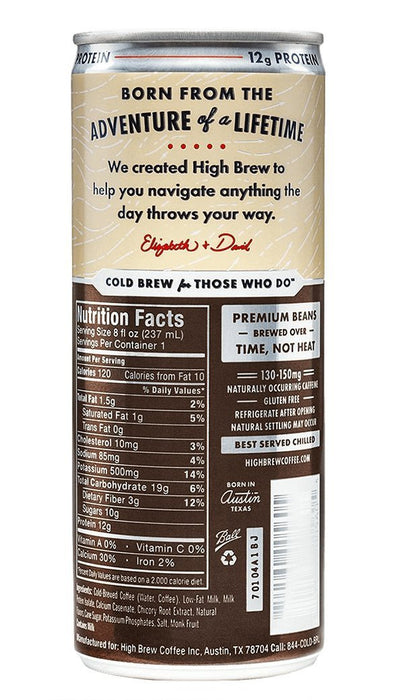 High Brew  Cold Creamy Cappuccino + Protein   8 oz