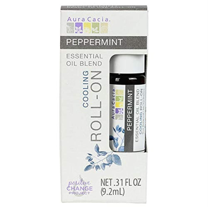 Aura Cacia  Roll On Essential Oil Peppermint   .31 Oz