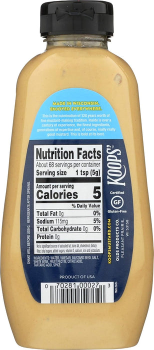 Koops' Gluten Free Dijon Mustard 12 oz