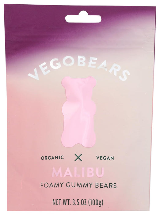 Vegobears Organic Gummy Bear Malibu Bag 3.5 oz