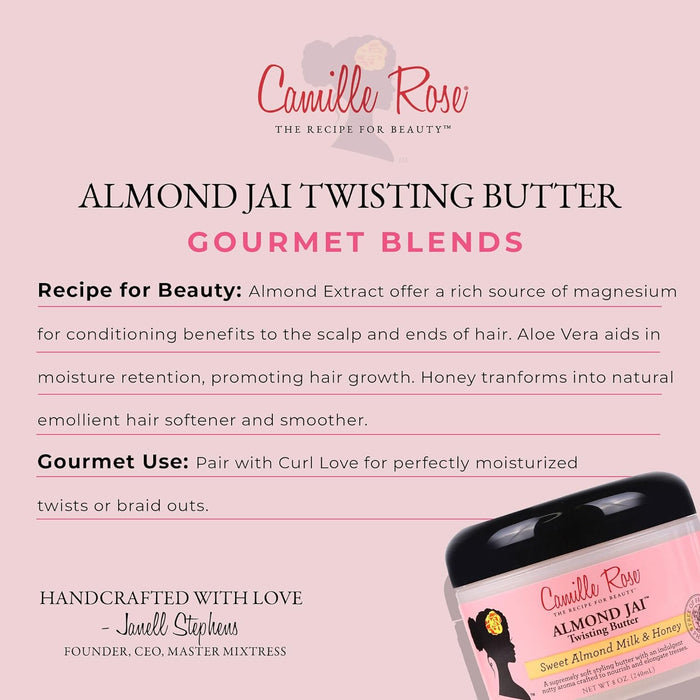 Camille Rose  Almond Jai Twisting Butter Styling Gel  8 Oz