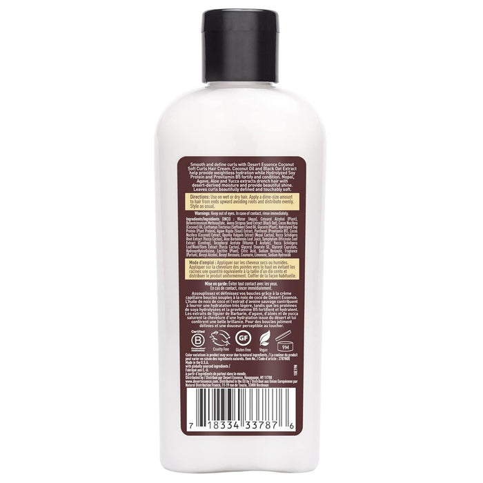 Desert Essence  Soft Curls Hair Cream Coconut  1 Each  6.4 Oz