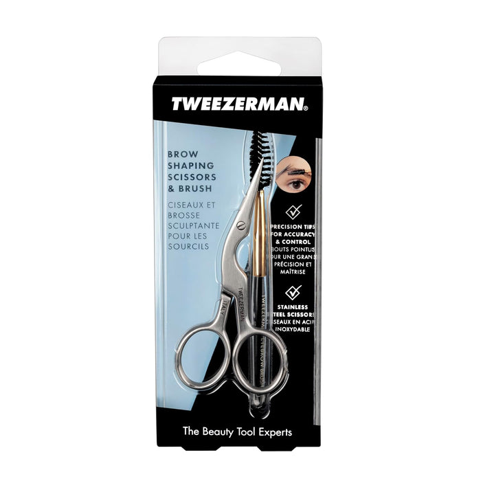 Tweezerman Brow Shaping Scissors and Brush 1 CT