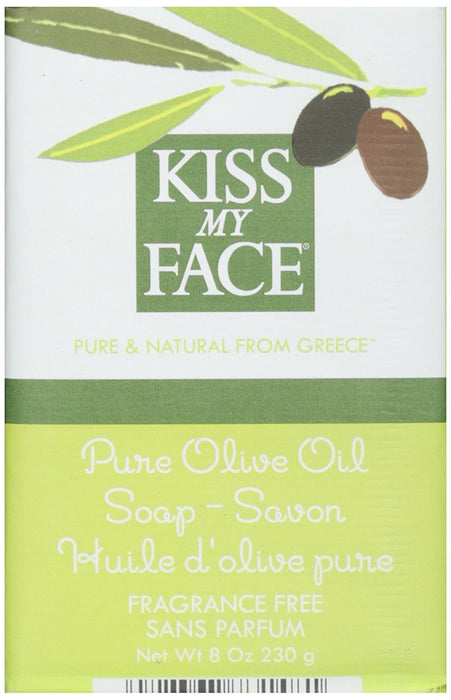 Kiss My Face  Bar Soap Pure Olive Oil Fragrance Free  1 Each  8 Oz