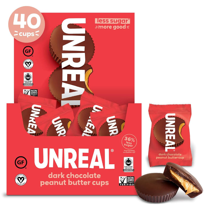 Unreal Dark Chocolate Peanut Butter Cups Cups .5 Oz