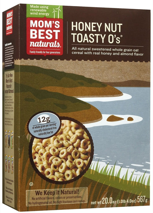 Mom`S Best  Naturals Honey Nut Toasty O'S Family Size Box   20 Oz