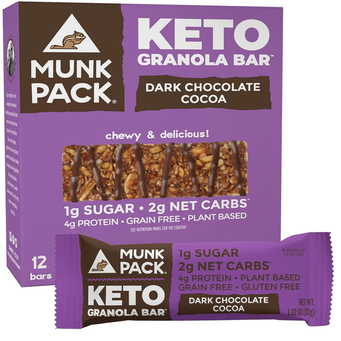 Munk Pack  Granola Bar Dark Chocolate Cocoa   4/1.12 Oz