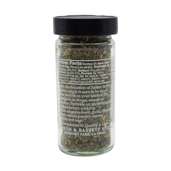 Morton & Bassett  And Italian Herb Blend  .8 Oz