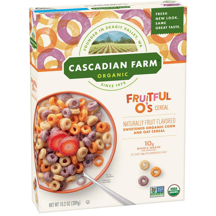 Cascadian Farm  Organic Cereal Fruitful Os   10.2 Oz