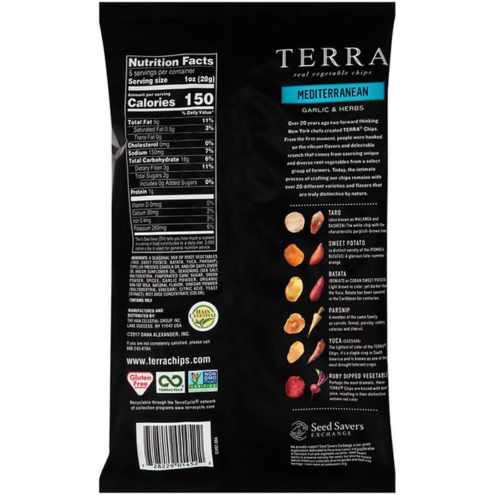 Terra Chips  Mediterranean Vegetable Chips With Garlic & Herbs  5 Oz