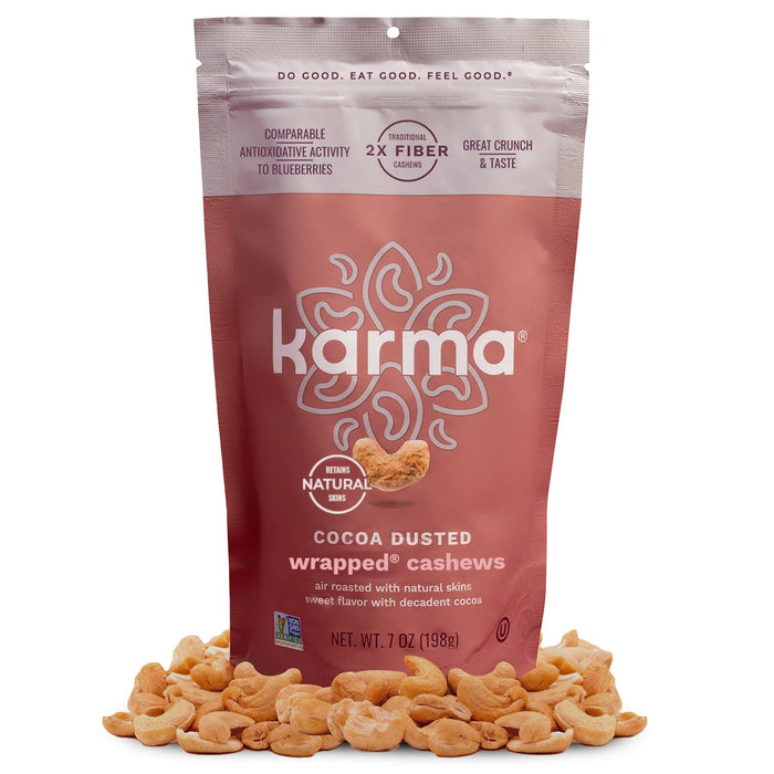 Karma Nuts Chocolate Dusted Wrapped Cashews 7 oz