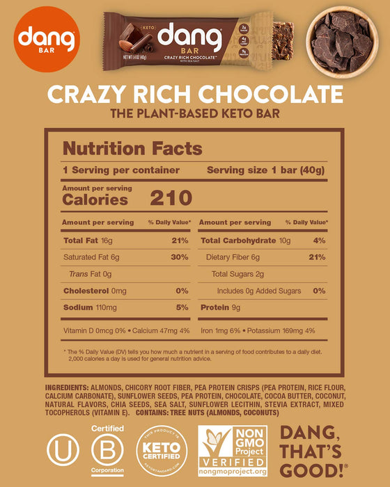 Dang  Bar Chocolate Sea Salt   1.4 Oz