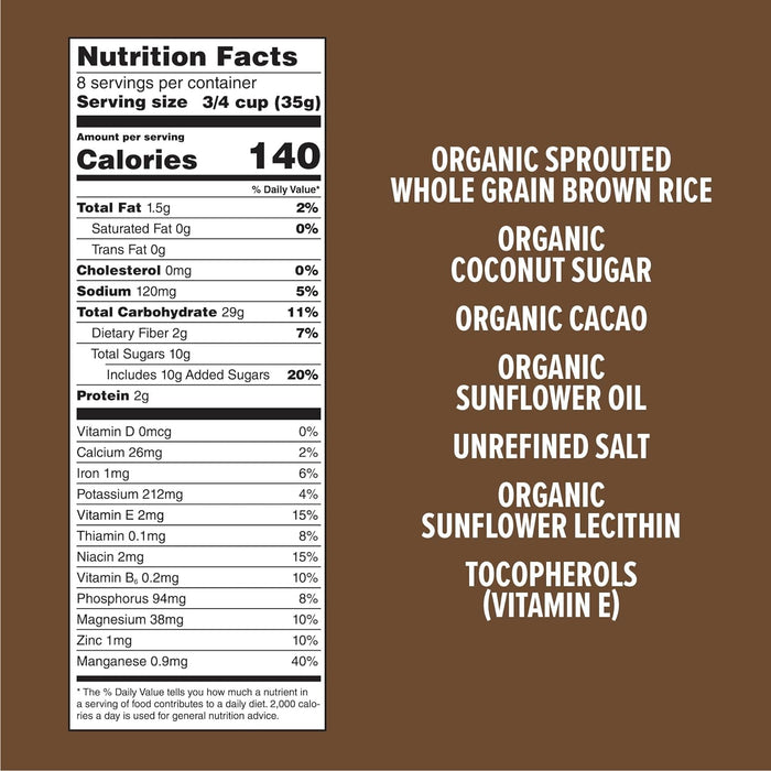 One Degree Organic Foods Organic Sprouted Brown Rice Cacao Crisps 10 Oz