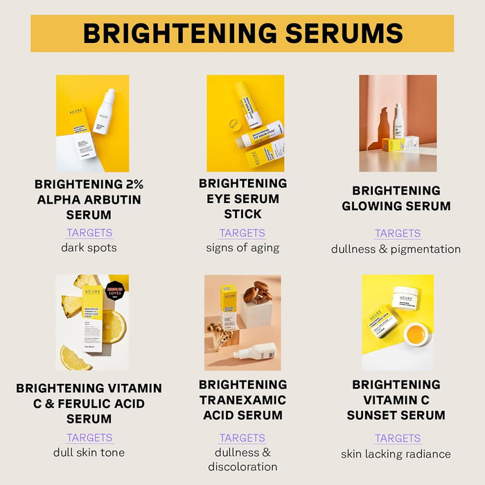 Acure  Brightening Glowing Serum  1 Each  1 Oz