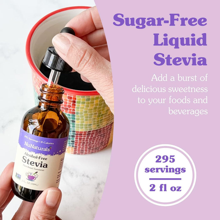 Nunaturals  Nustevia Alcohol-Free Stevia Sweetener  1 Each  2 Oz