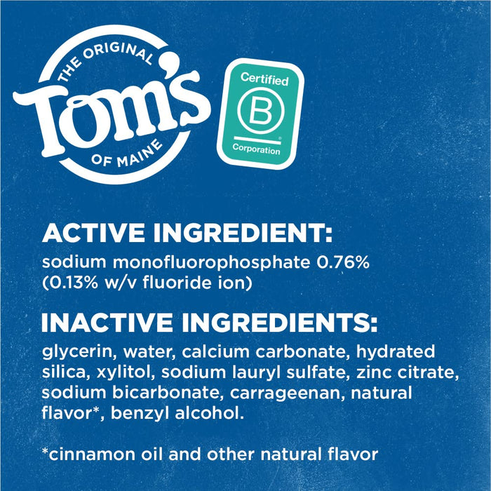 Tom'S Of Maine  Toothpaste Whole Care Cinnamon Clove  4 Oz