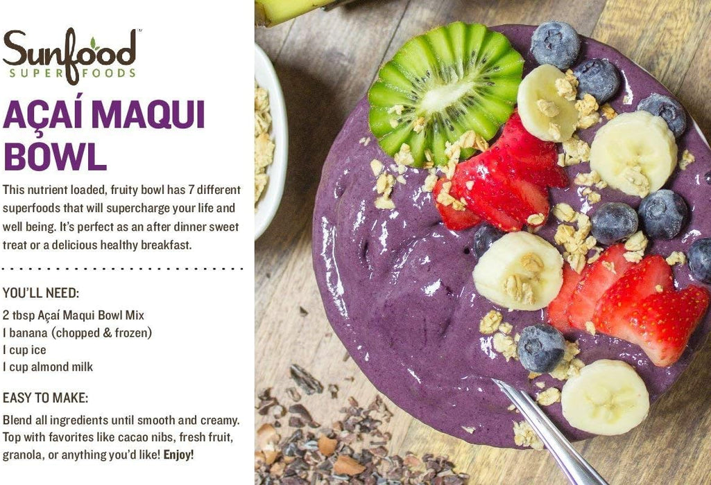 Sunfood Superfoods  Organic Acai Maqui Mix  1 Each  6 Oz