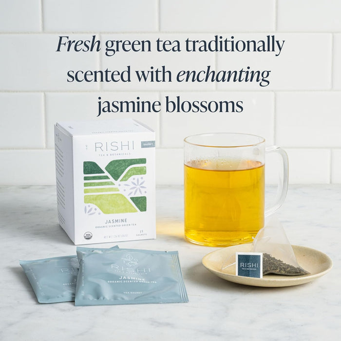 Rishi Tea And Botanicals  Organic Green Tea Jasmine  15 Bag