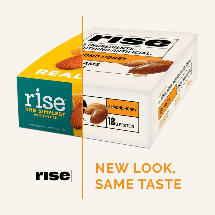 Rise Foods  Protein Bar  Plant Based  Almond Honey   2.1 Oz