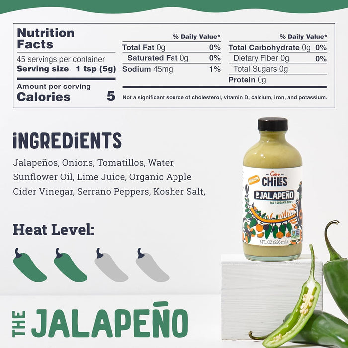 Cien CHILE SAUCE JALAPENO 8 OZ