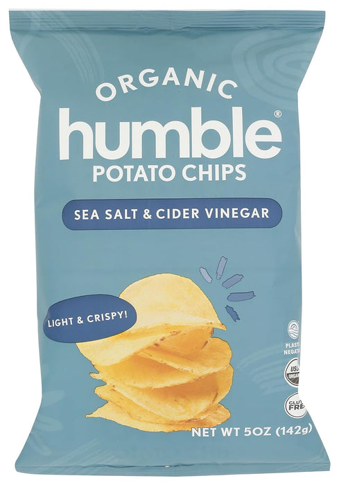 Humble Potato Chips Organic Potato Chips Sea Salt And Cider Vinegar 5 OZ