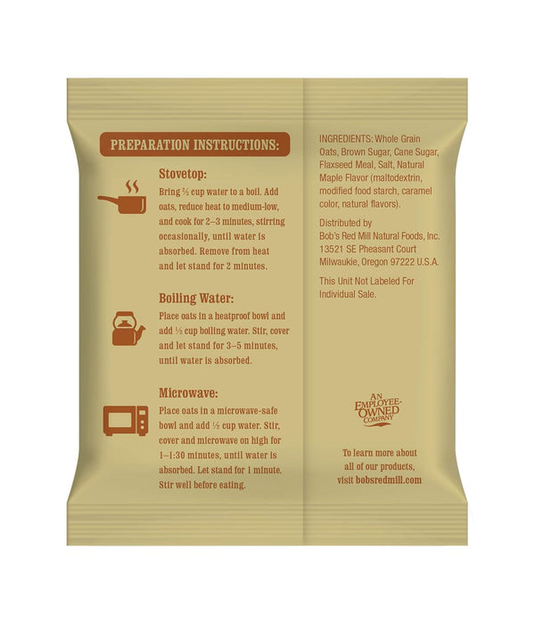 Bob'S Red Mill  Instant Oatmeal Gluten Free Pkt Bsgr Maple   9.88 Oz