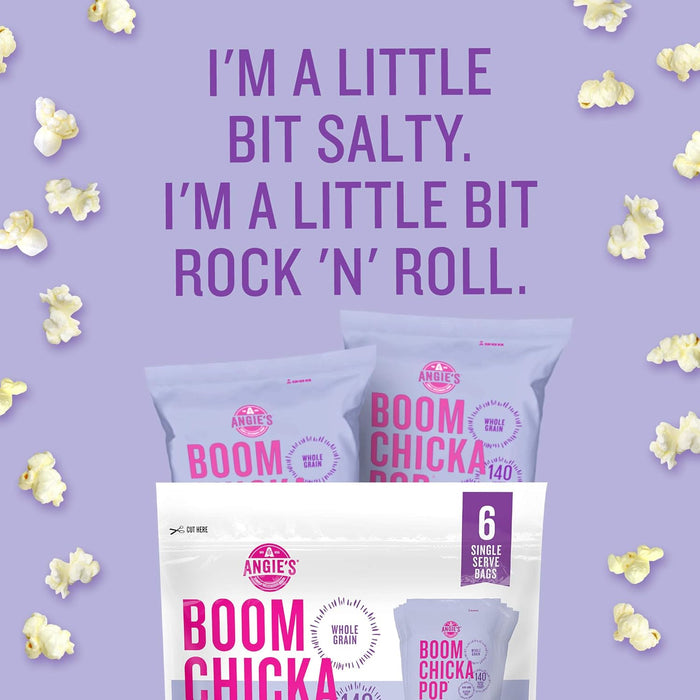 Angie'S  Boom Chicka Pop Sweet & Salty Kettle Corn Snack Packs 6 Bags  6/1 Oz