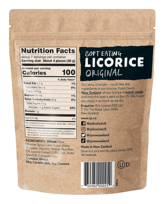Rj's Soft Eating Original Licorice 7 oz