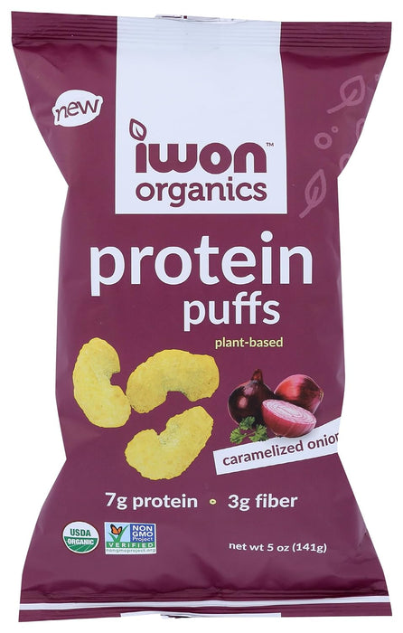 Iwon Organics  Organic Protein Puffs Carmelized Onion  5 Oz