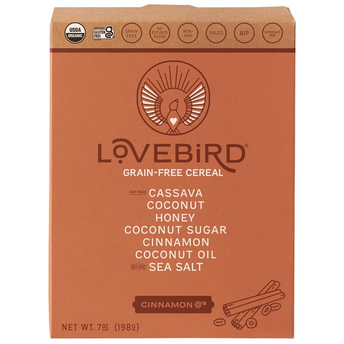 Lovebird  Cereal Cinnamon O'S Grain Free   7 Oz