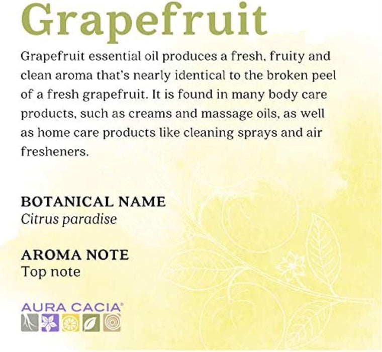 Aura Cacia  Pure Essential Oil Grapefruit  1 Each  0.5 Oz