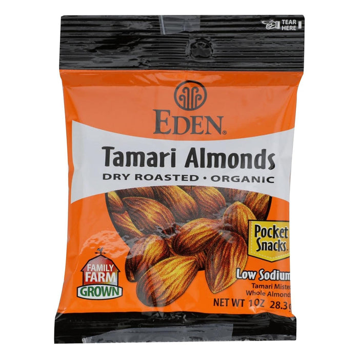 Eden Foods Tamari Almonds Dry Roasted Low Sodium Organic 1 oz