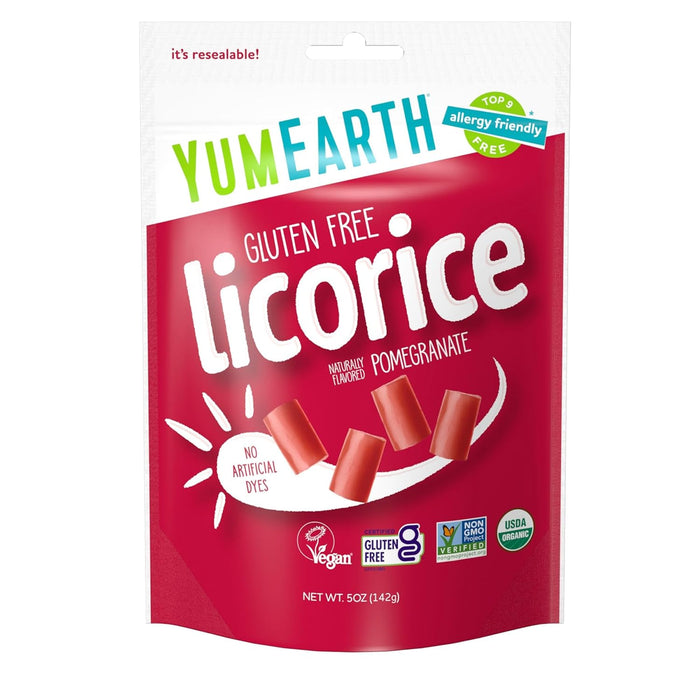 YumEarth Organic Gluten Free Pomegranate Licorice Snack Packs 5 Oz