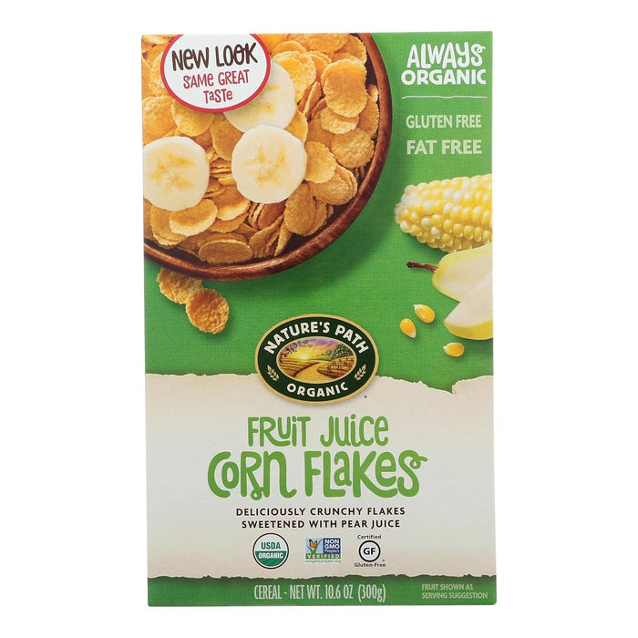 Nature'S Path  Organic Corn Flakes Cereal Fruit Juice Sweetened   10.6 OZ