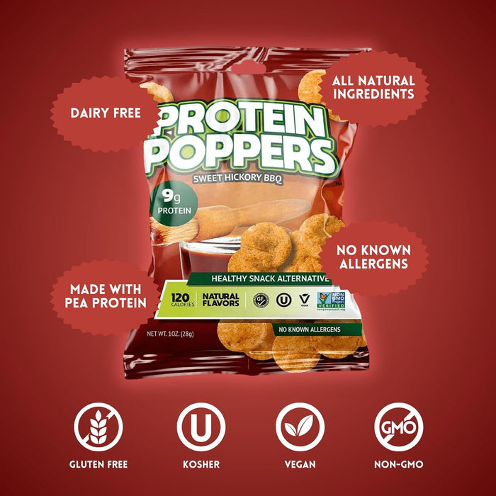 Protein Poppers Chips Sweet Hickory Bbq 4 OZ