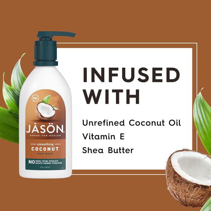 Jason Natural Products  Body Wash Smoothing Coconut 30 Oz