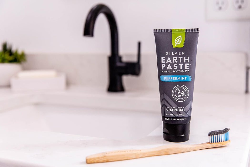 Redmond Clay  Earthpaste  Amazingly Natural Toothpaste Peppermint With Charcoal Peppermint  1 Each