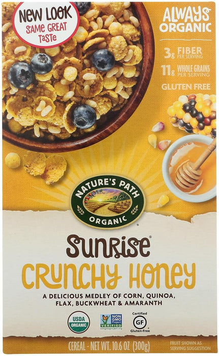 Nature'S Path  Cereal Organic Sunrise Cereal Crunchy Honey   10.6 Oz