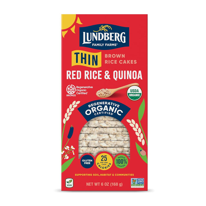 Lundberg Family Farms  Organic Thin Stackers Rice Cake Red Quinoa  6 Oz