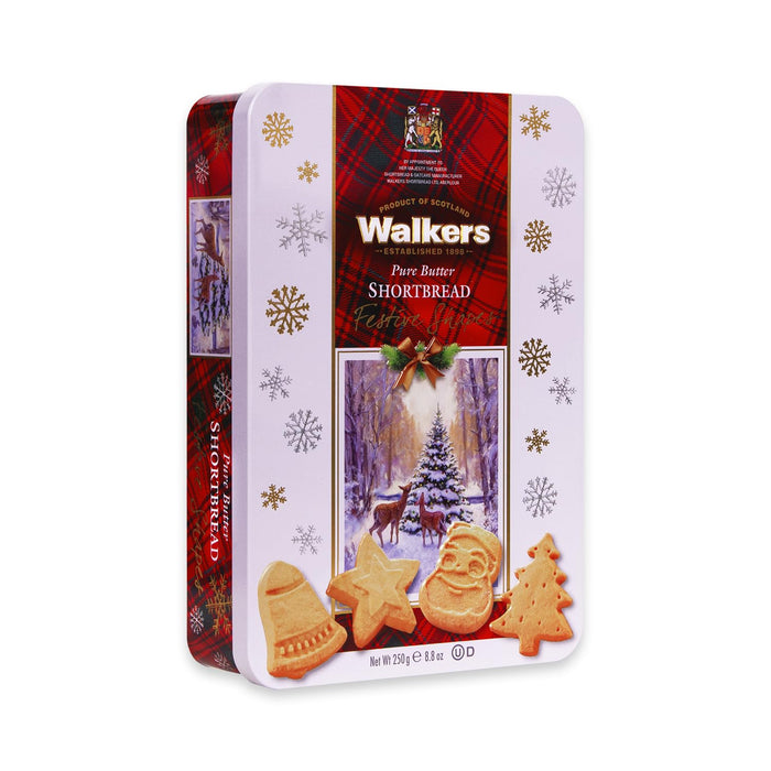 Walker`S Shortbread  Cookie Tin Festive Shape X By  8.8 Oz