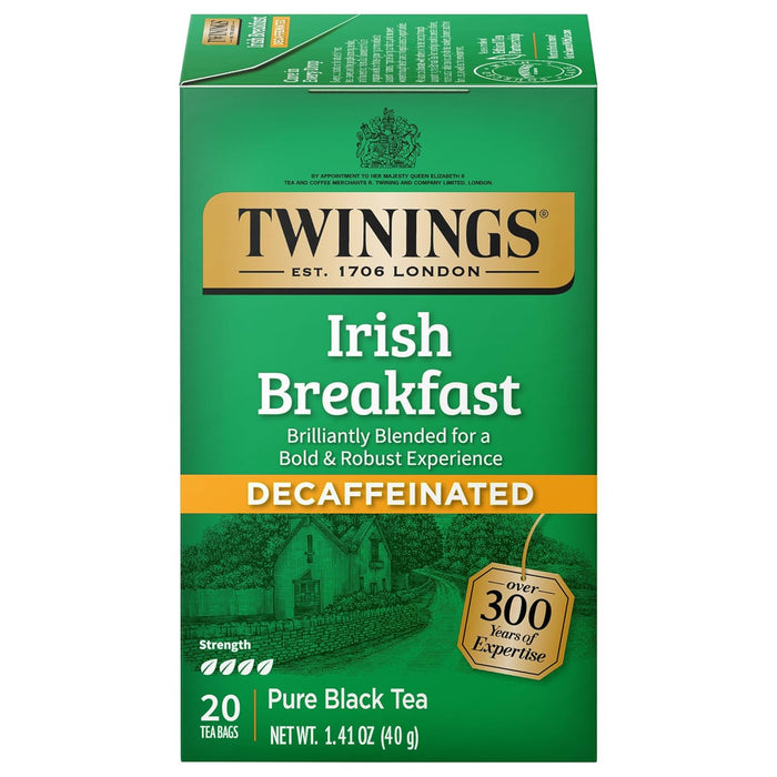 Twinings  Decaffeinated Bags Irish Breakfast Black Tea  20 Bag